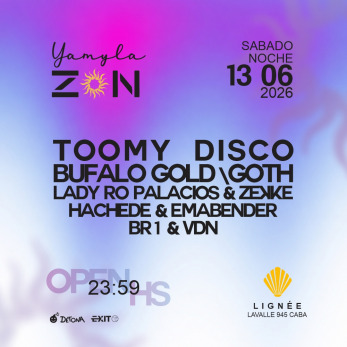 Flyer de Yamyla ZON con Hachede y Emabender